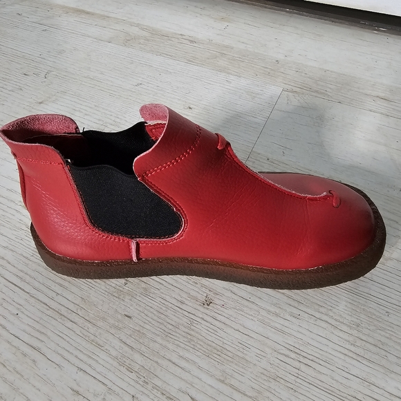 Mordenmiss (Tuo Rui) Chelsea Red Ankle Boots-pull-on- size 7.5 - Picture 5 of 12